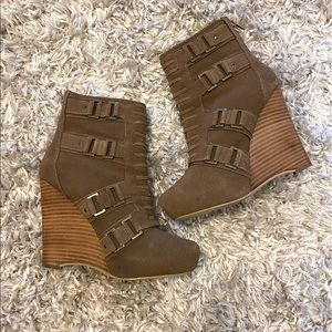 Brown Suede Booties